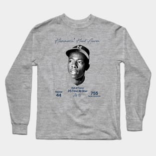 Hammerin' Hank Aaron • The Milwaukee Hammer Long Sleeve T-Shirt